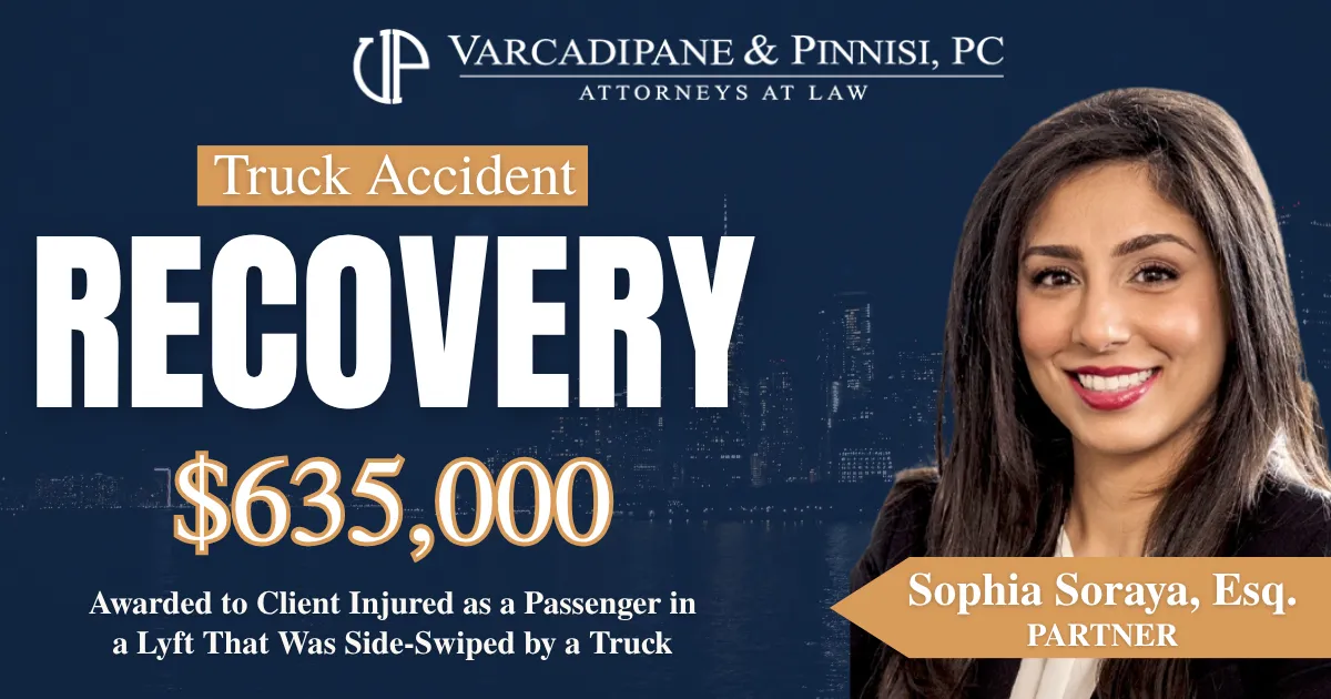 $635,000 recovery for a tractor-trailer collision